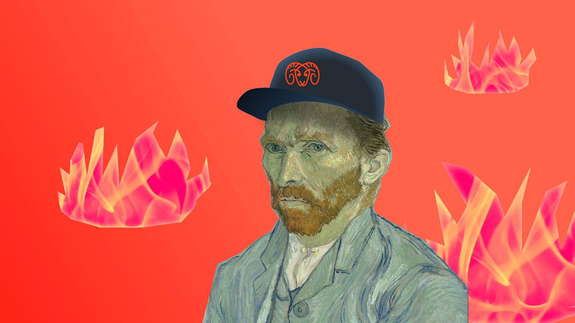 Vincent van Gogh wearing an Aries cap – Team Aries