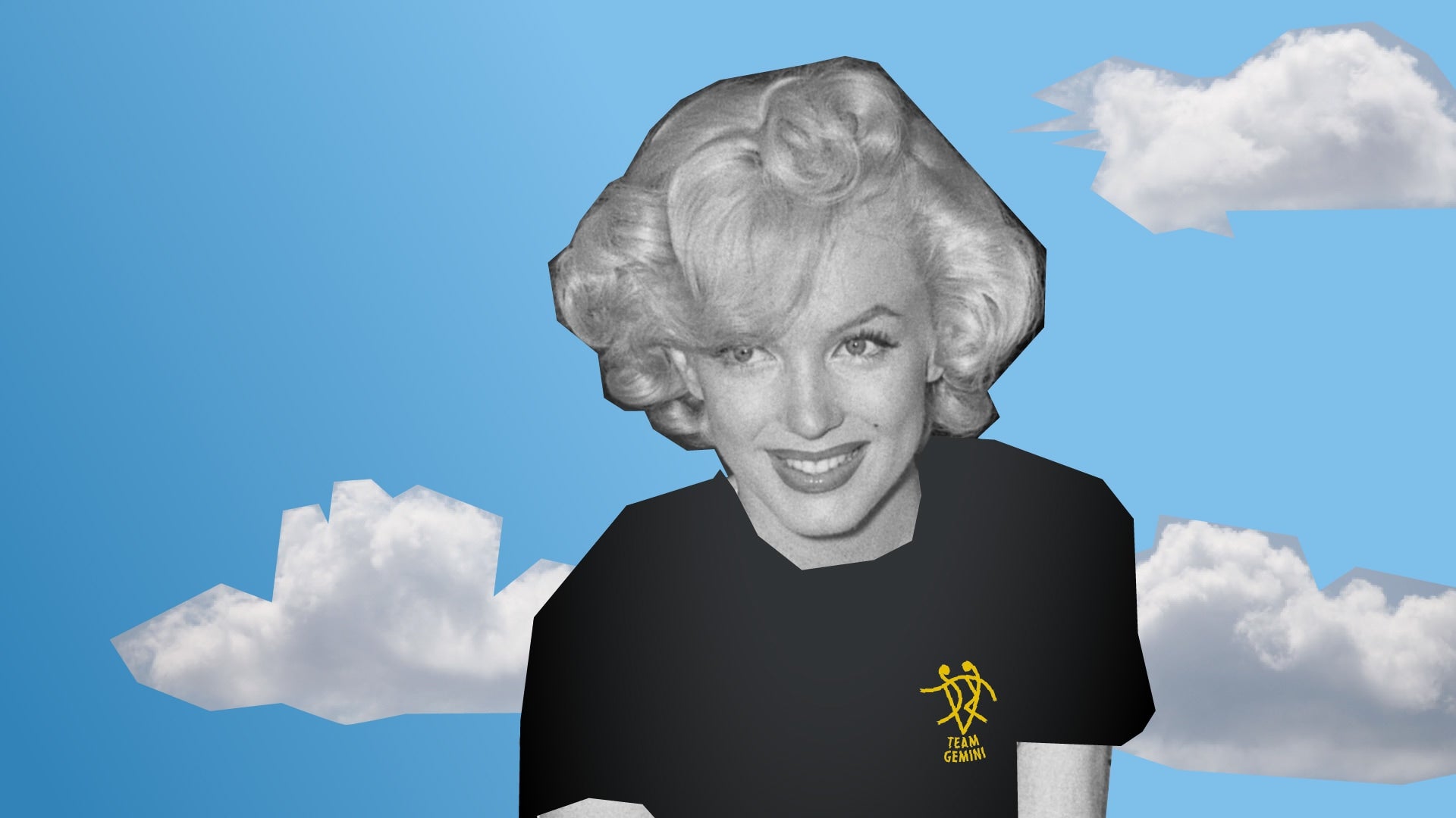 Marilyn Monroe wearing a Team Gemini T-shirt – Team Gemini